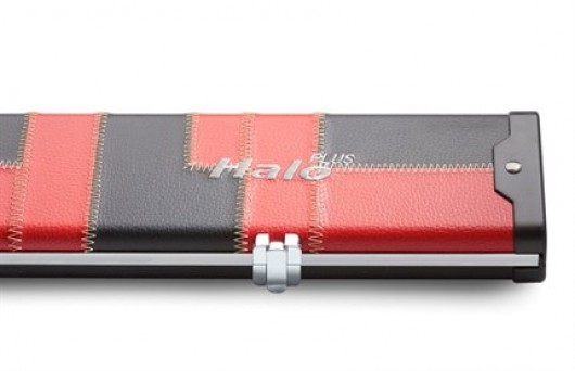 Koffer Halo extrabreit Schwarz/Rot 3/4